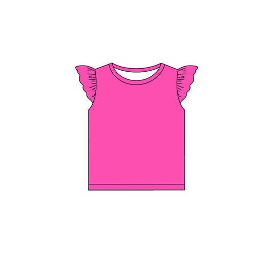 Baby Girls Pink Flutter Sleeve T-shirts Top Preorder