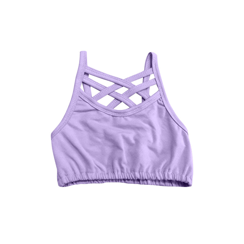 Baby Girls Purple Strap Yoga Vests Top Preorder