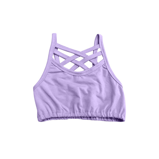 Baby Girls Purple Strap Yoga Vests Top Preorder
