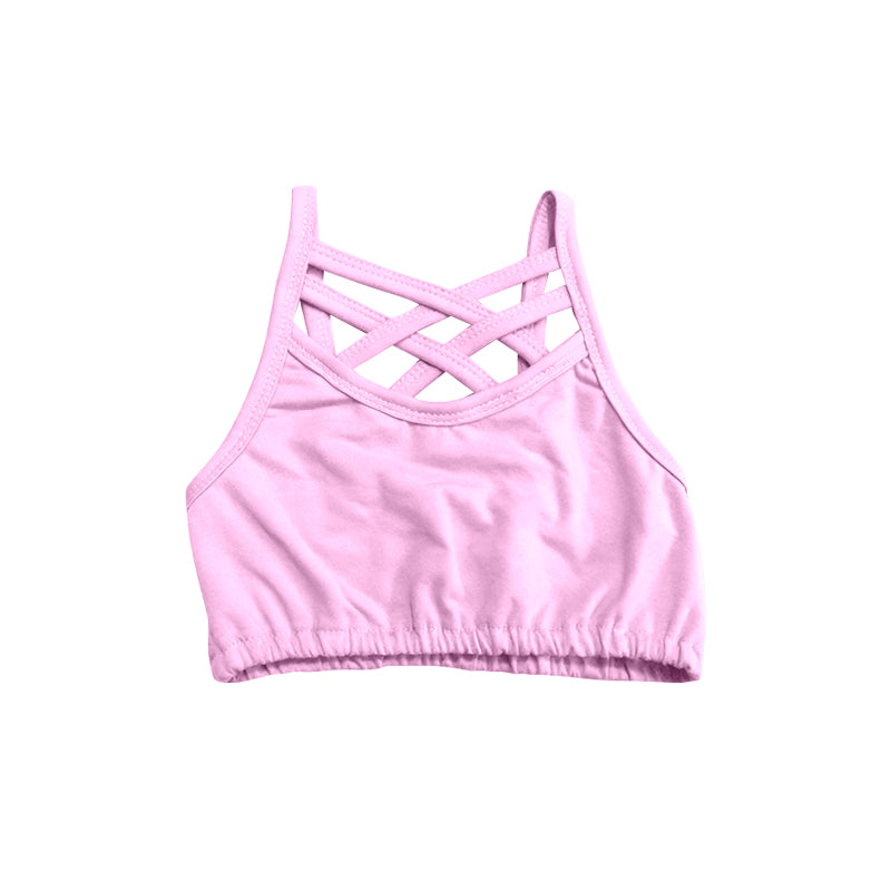 Baby Girls Pink Strap Yoga Vests Top Preorder