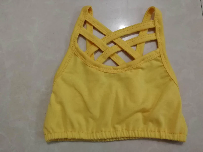 Baby Girls Yellow Strap Yoga Vests Top Preorder