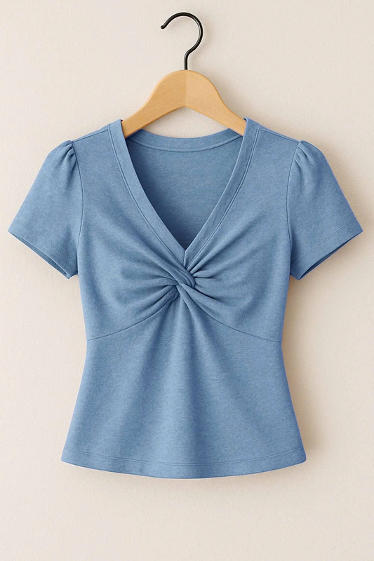 Baby Girls Blue Short Sleeve Yoga T-shirts Top Preorder