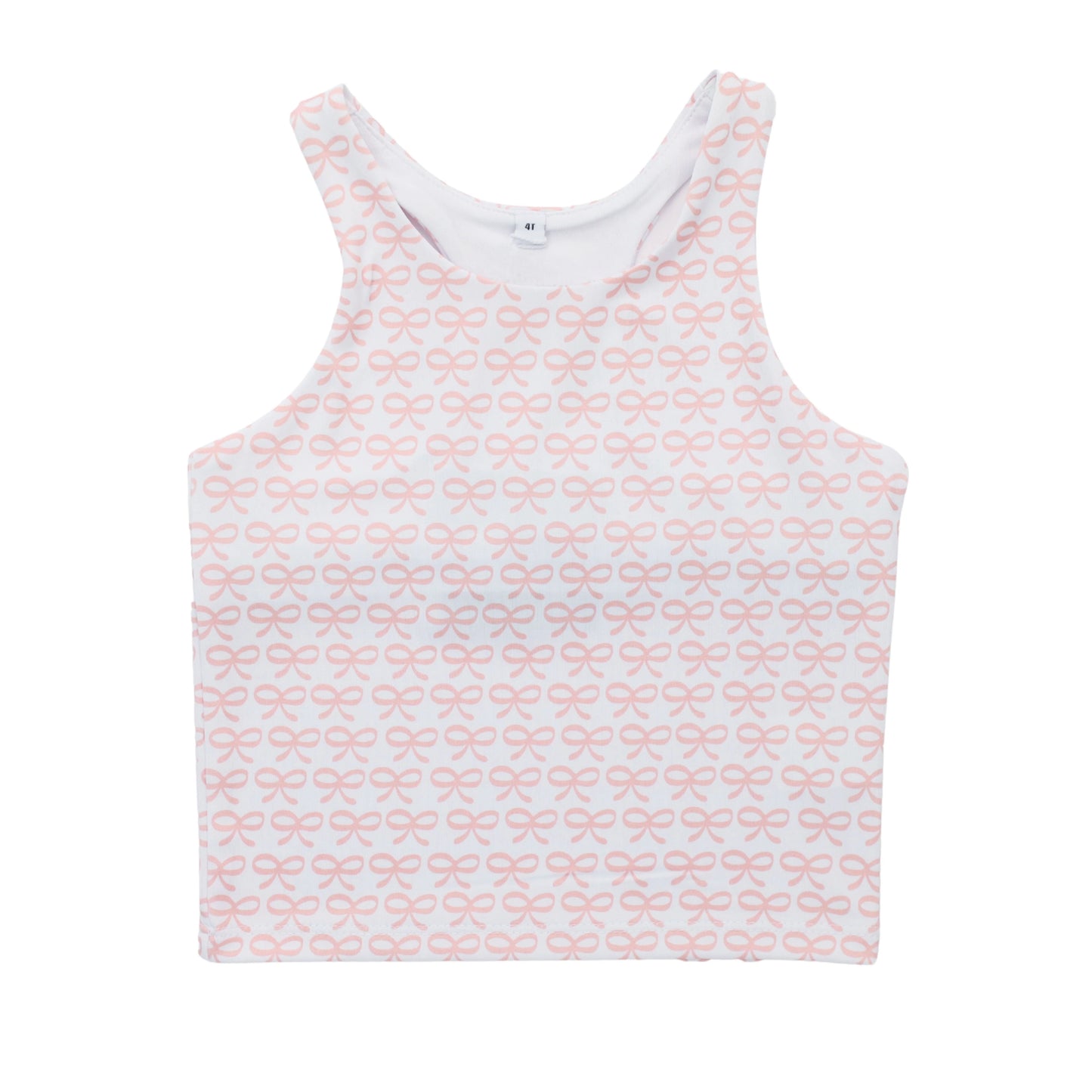 Baby Girls Sleeveless Peach Bows Yoga Vests Top Preorder
