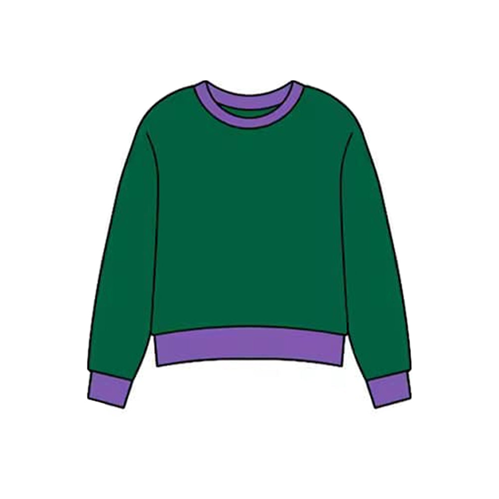 Baby Girls Mardigras Purple Green Yoga T-shirts Top Preorder