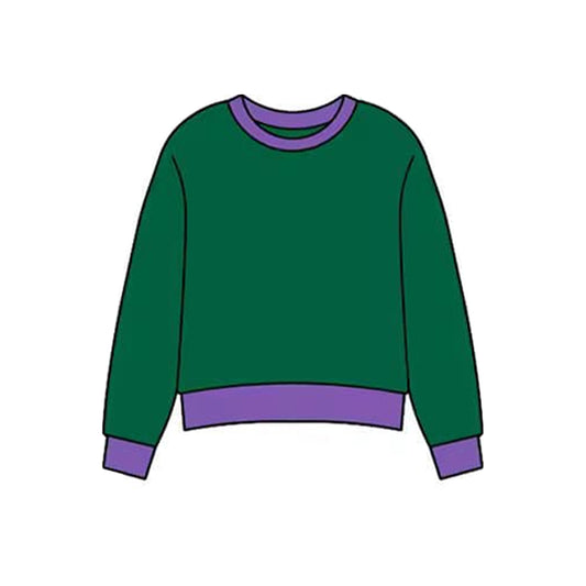 Baby Girls Mardigras Purple Green Yoga T-shirts Top Preorder
