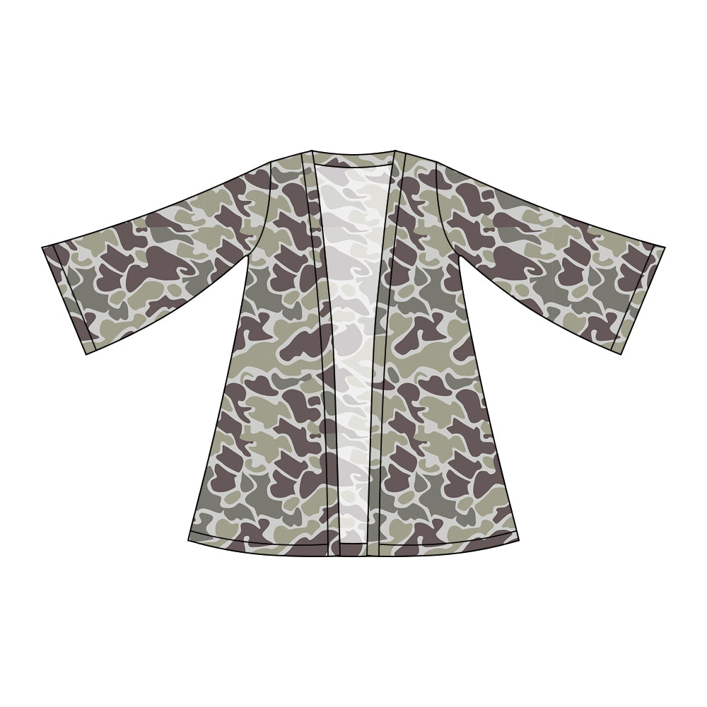 Baby Girls Southern Grey Camo Long Sleeve Cardigan Shirts Top Preorder
