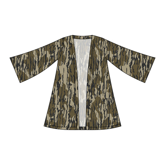 Baby Girls Southern Olive Camo Long Sleeve Cardigan Shirts Top Preorder