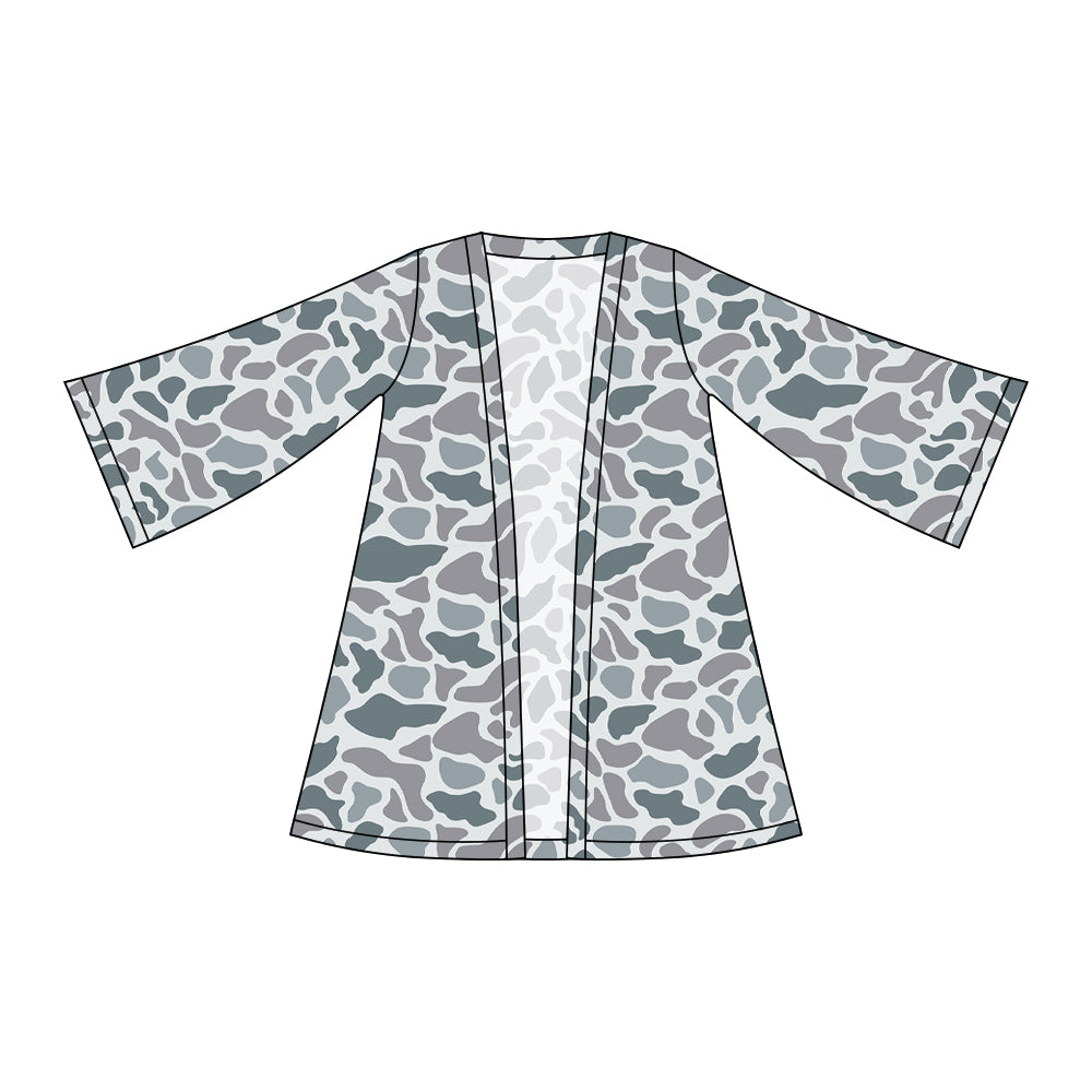 Baby Girls Southern Light Grey Camo Long Sleeve Cardigan Shirts Top Preorder