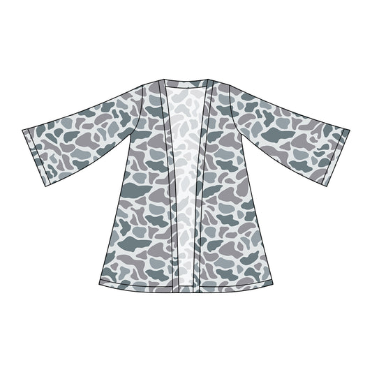 Baby Girls Southern Light Grey Camo Long Sleeve Cardigan Shirts Top Preorder