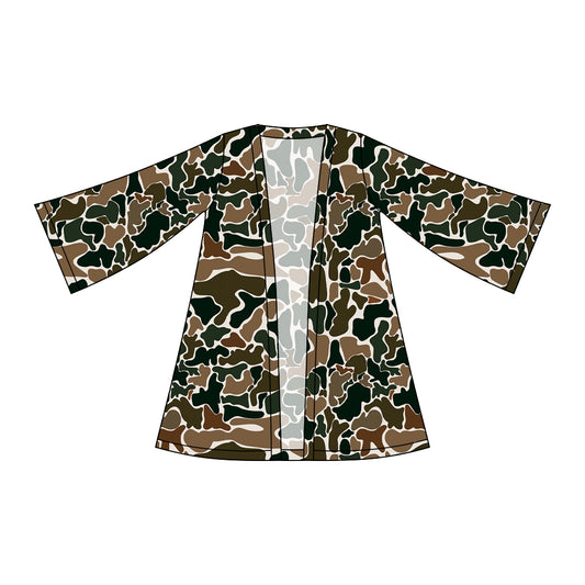 Baby Girls Southern Dark Brown Camo Long Sleeve Cardigan Shirts Top Preorder