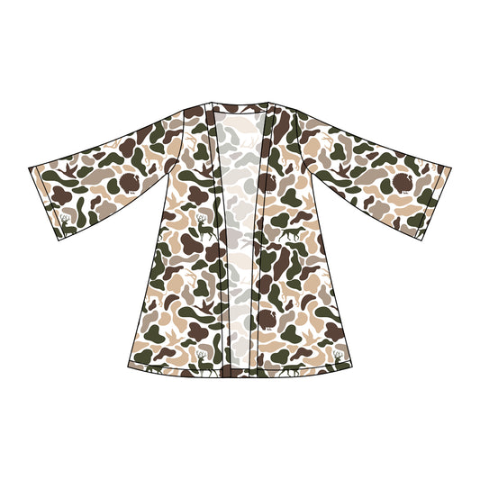 Baby Girls Southern Dogs Ducks Camo Long Sleeve Cardigan Shirts Top Preorder