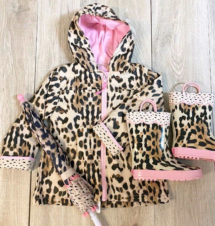 Baby Girls Long Sleeve Leopard Pockets Zipper Hoodie Jackets Top Preorder