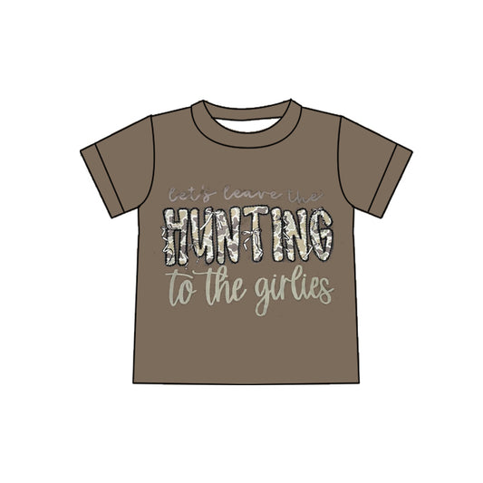 Adult Women Brown Camo Hunting Short Sleeve T-shirts Top Preorder
