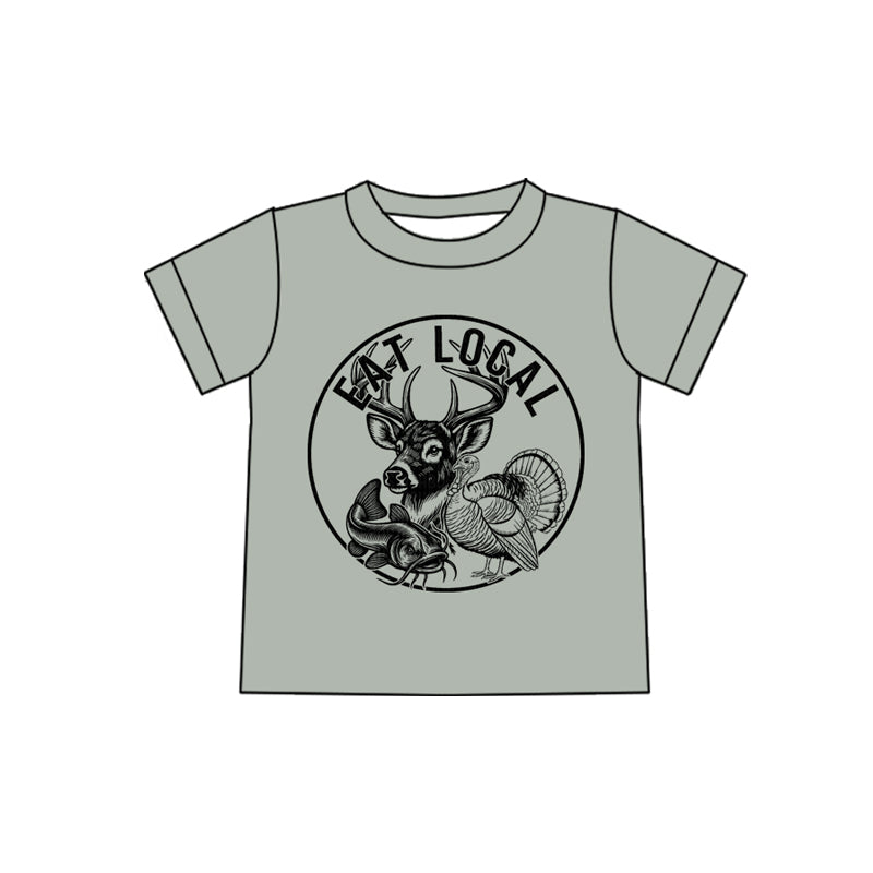Adult Women Deer Ducks Eat Local Hunting Short Sleeve T-shirts Top Preorder