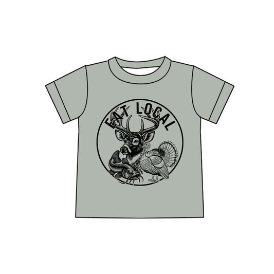 Adult Women Deer Ducks Eat Local Hunting Short Sleeve T-shirts Top Preorder