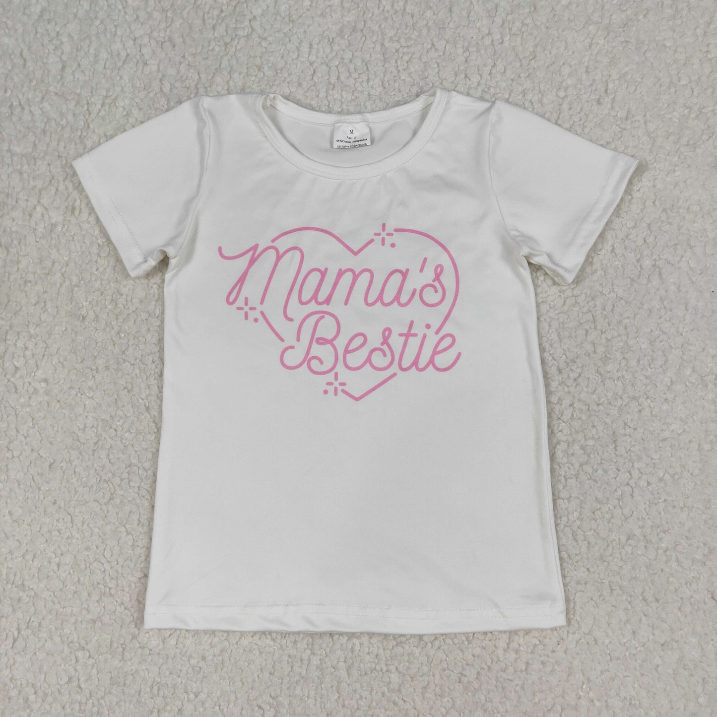 Sibling Baby Mama&Dad's Girl Hearts Top Checked Camo Flare Pants Clothes Sets T-shirts Pants