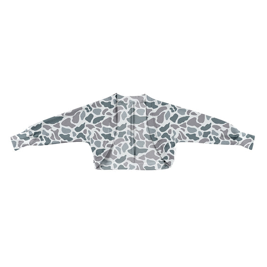 Baby Girls Southern Light Grey Camo Cardigan Shirts Top Preorder