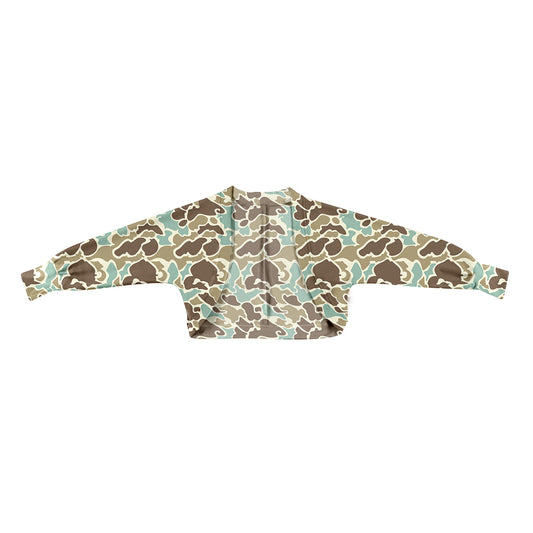 Baby Girls Southern Khaki Camo Cardigan Shirts Top Preorder