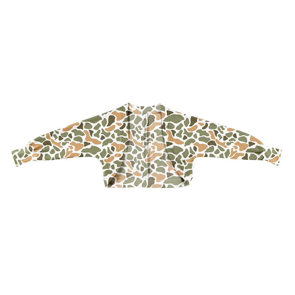 Baby Girls Southern Orange Camo Cardigan Shirts Top Preorder