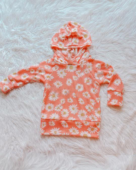 Baby Girls Pink Long Sleeve Daisy Flowers Hoodies Top Preorder