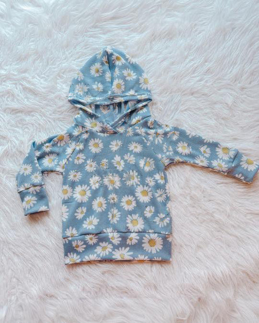 Baby Girls Blue Long Sleeve Daisy Flowers Hoodies Top Preorder