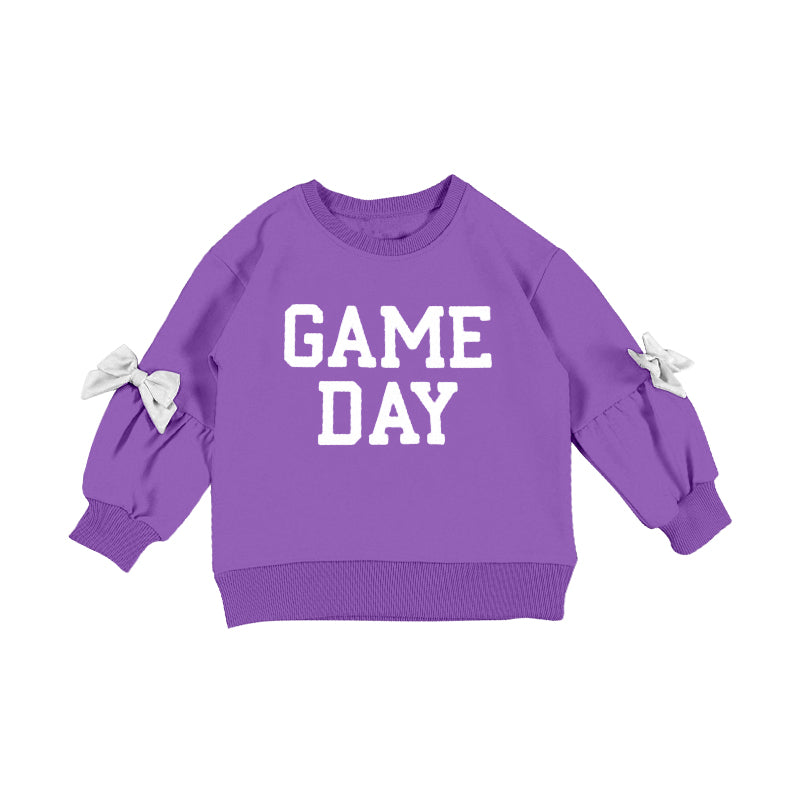 Baby Girls Lavender Long Sleeve Game Day Team T-shirts Top Preorder