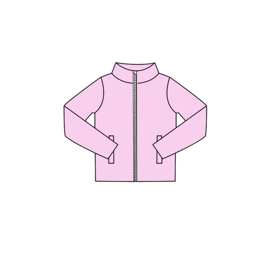 Baby Girls Pink Long Sleeve Zipper Pockets Yoga Active Jackets Top Preorder