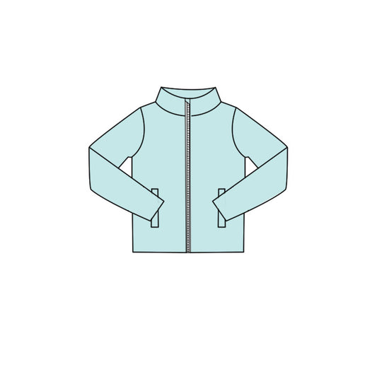 Baby Girls Blue Long Sleeve Zipper Pockets Yoga Active Jackets Top Preorder