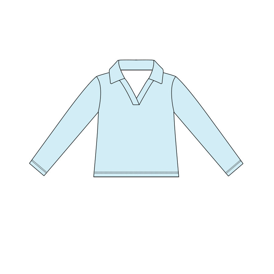 Baby Girls Light Blue Long Sleeve Yoga Active T-shirts Top Preorder