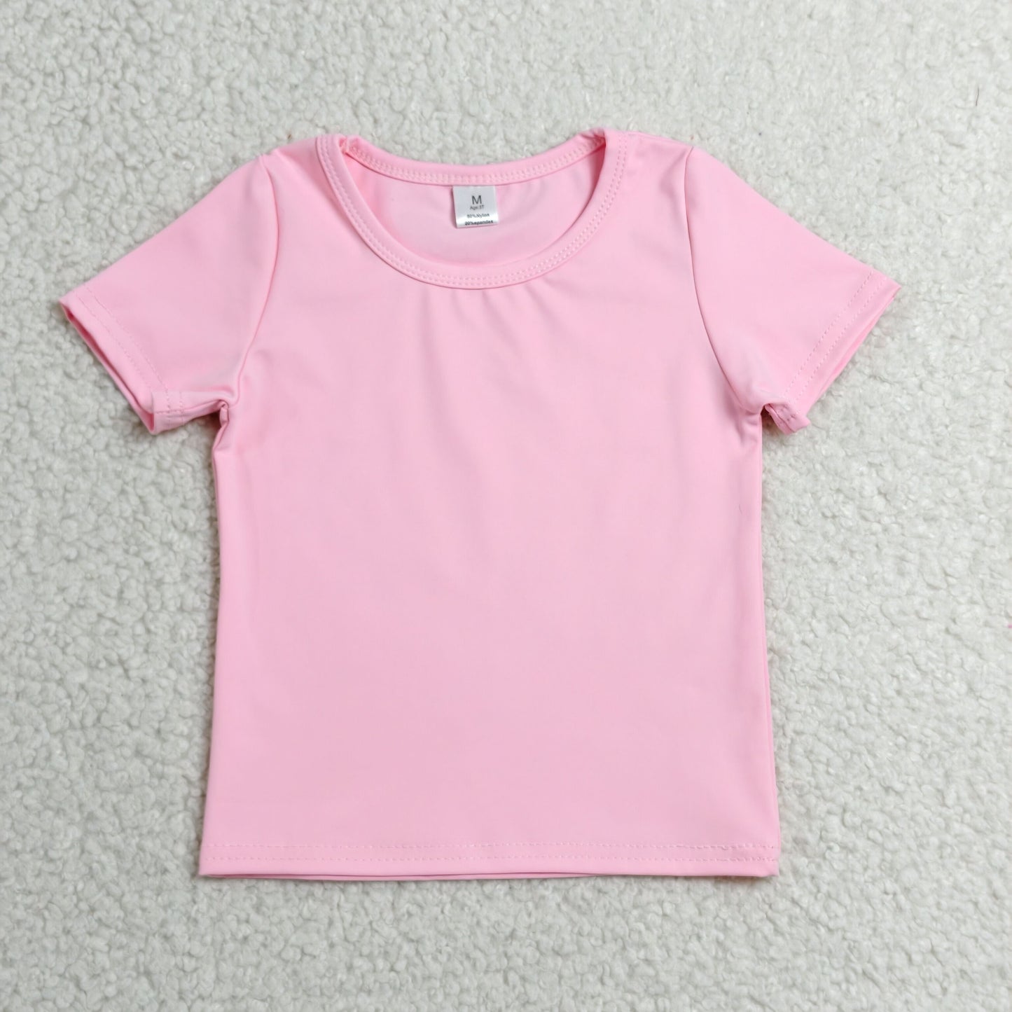 Baby Girls Light Pink Short Sleeve Yoga Active T-shirts Top