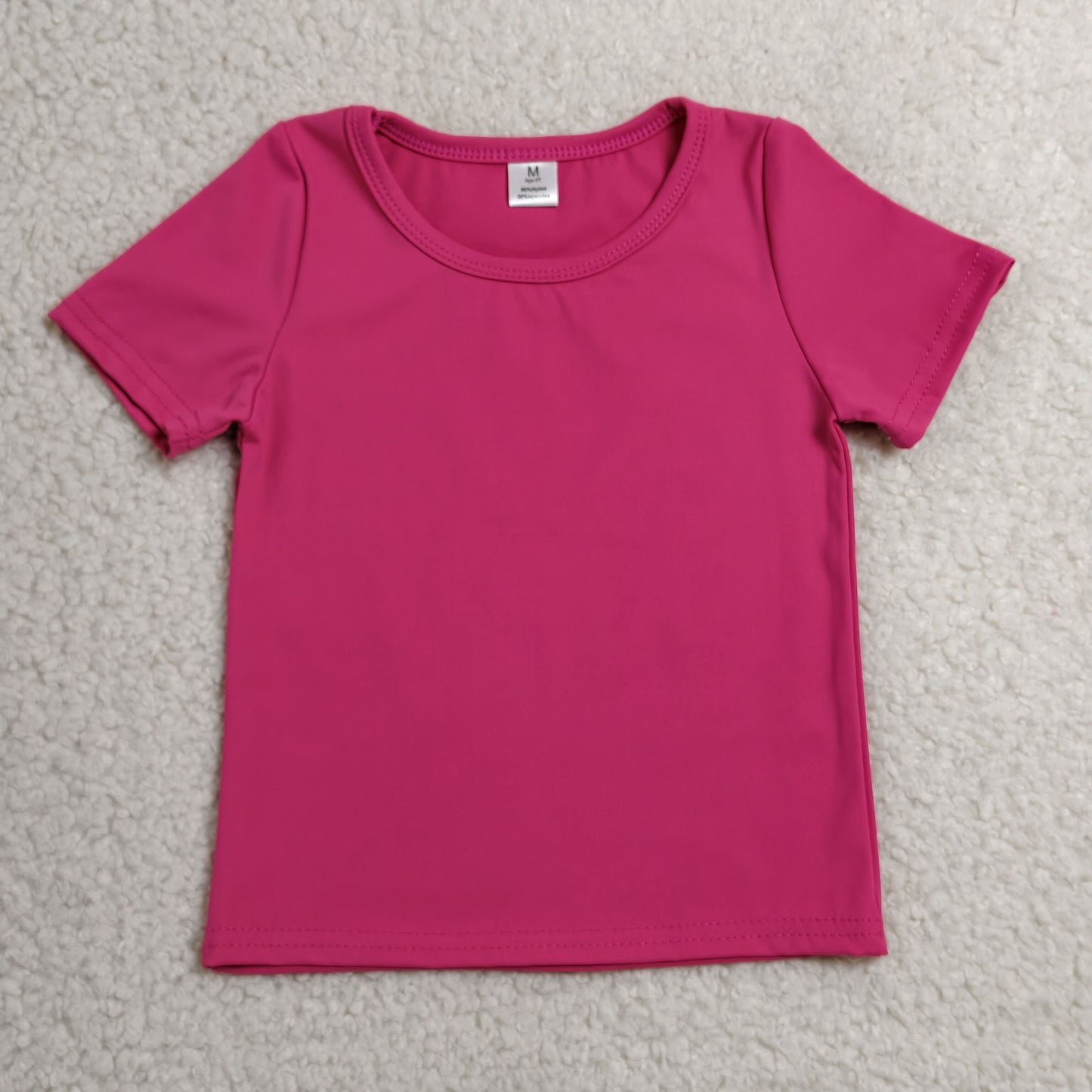 Baby Girls Hot Pink Short Sleeve Yoga Active T-shirts Top