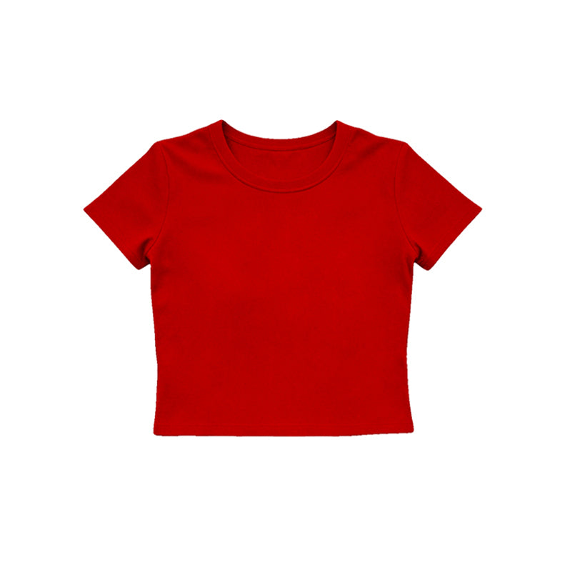 Baby Girls Red Short Sleeve Yoga Active T-shirts Top Preorder