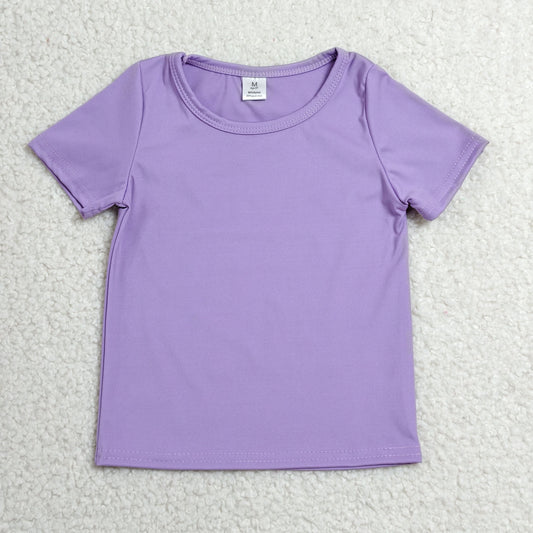 Baby Girls Purple Short Sleeve Yoga Active T-shirts Top