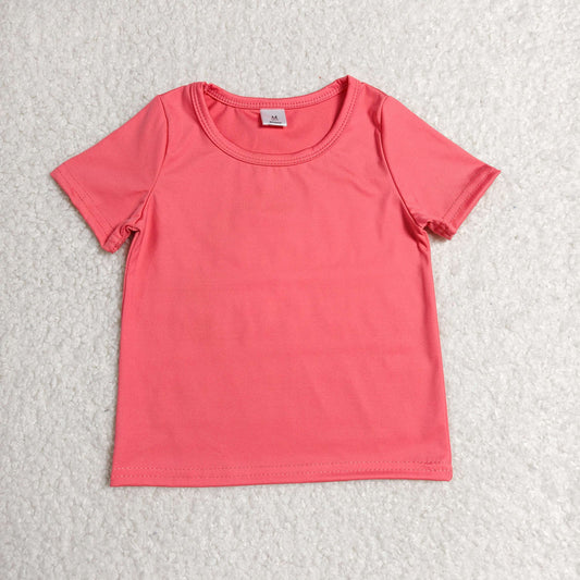 Baby Girls Watermelon Red Short Sleeve Yoga Active T-shirts Top