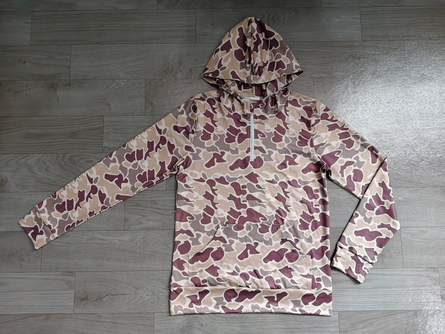 Adult Men Southern Camo Zip Pocket Hoodies Top Preorder