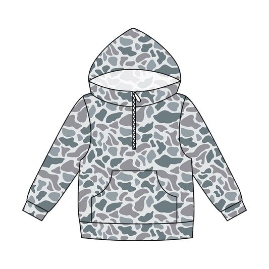 Adult Men Southern Camo Zip Pocket Hoodies Top Preorder