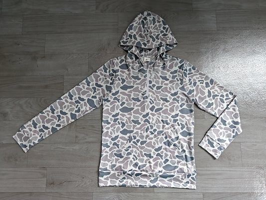 Adult Women Southern Camo Zip Pocket Hoodies Tops
