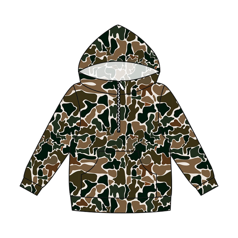 Adult Men Southern Camo Zip Pocket Hoodies Top Preorder