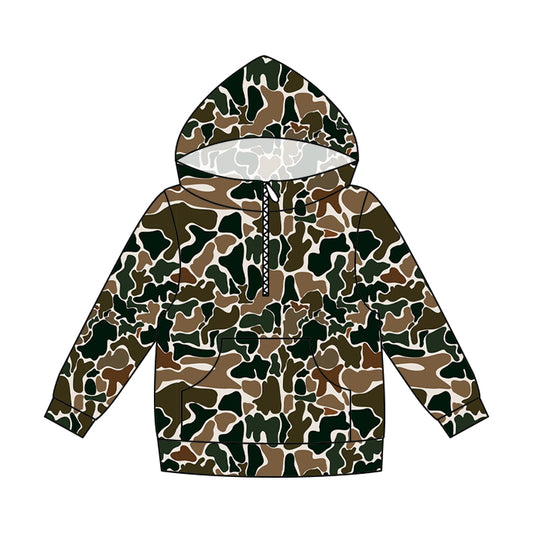 Adult Men Southern Camo Zip Pocket Hoodies Top Preorder