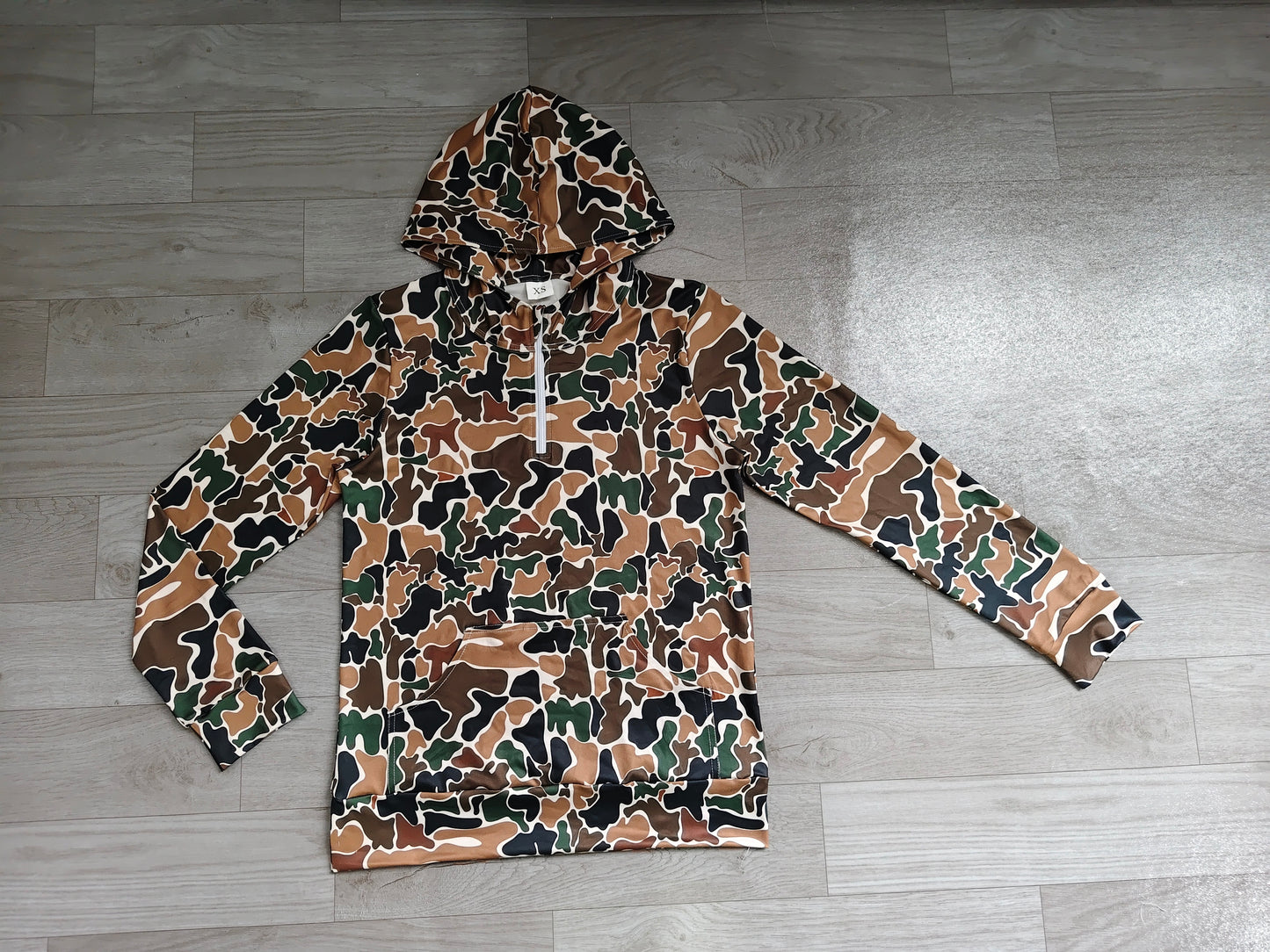 Adult Men Southern Camo Zip Pocket Hoodies Top Preorder