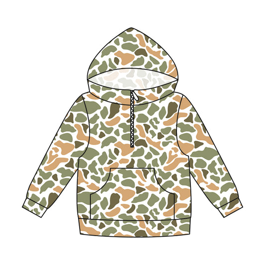 Adult Men Southern Camo Zip Pocket Hoodies Top Preorder
