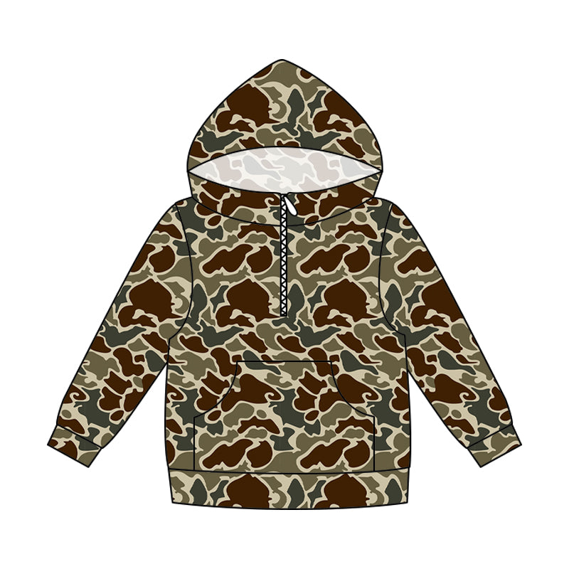 Adult Men Southern Camo Zip Pocket Hoodies Top Preorder