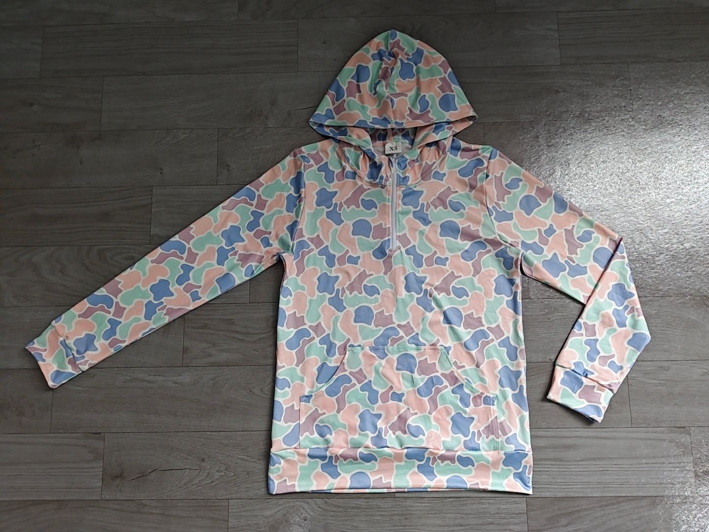Adult Men Southern Camo Zip Pocket Hoodies Top Preorder