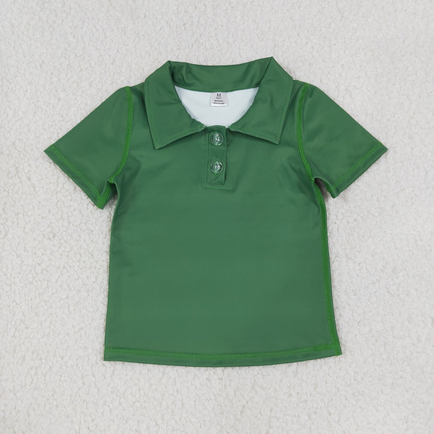 Baby Girls Green Short Sleeve Yoga Active Button Polo Shirts Top