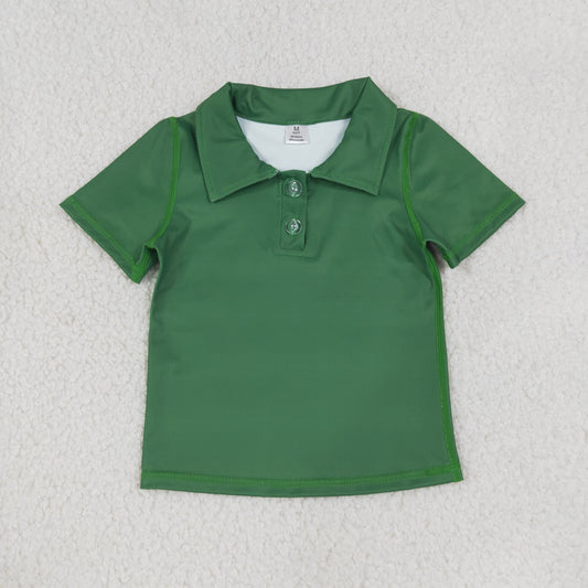Baby Girls Green Short Sleeve Yoga Active Button Polo Shirts Top