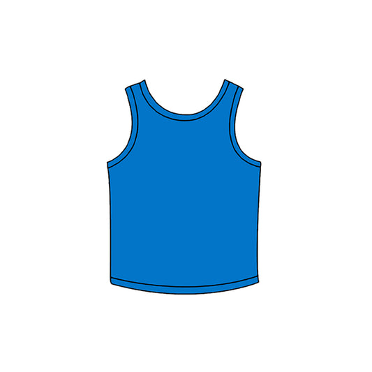 Preorder moq 5 Baby Girls Blue Sleeveless Yoga Active Shirts Top