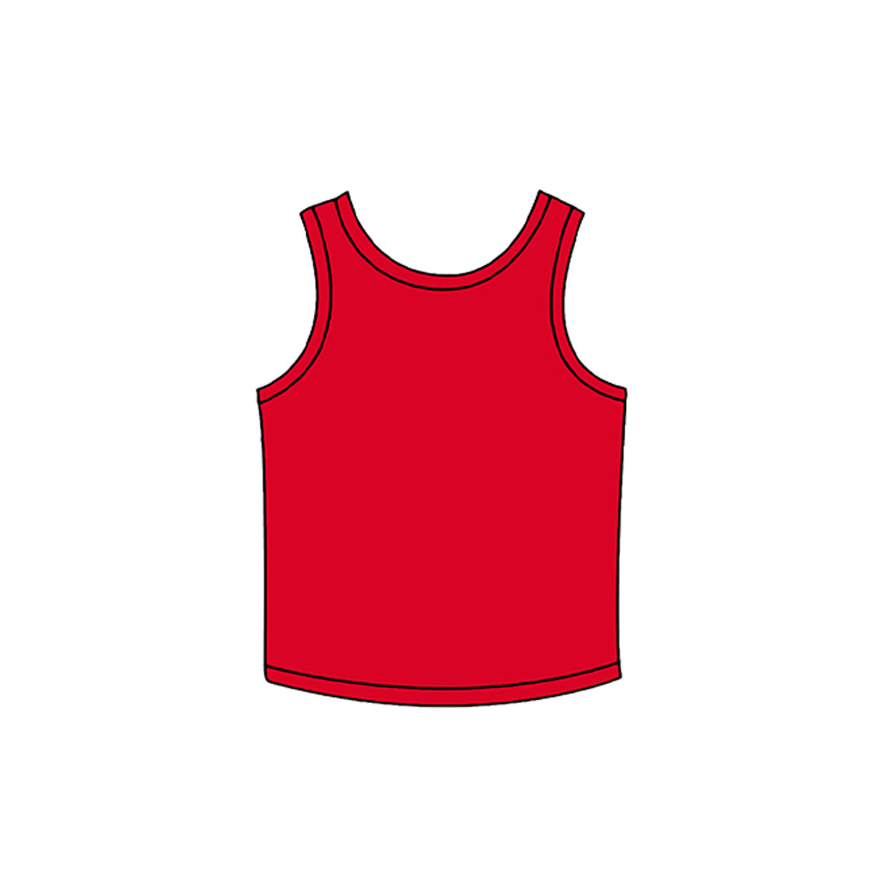 Preorder moq 5 Baby Girls Red Sleeveless Yoga Active Shirts Top
