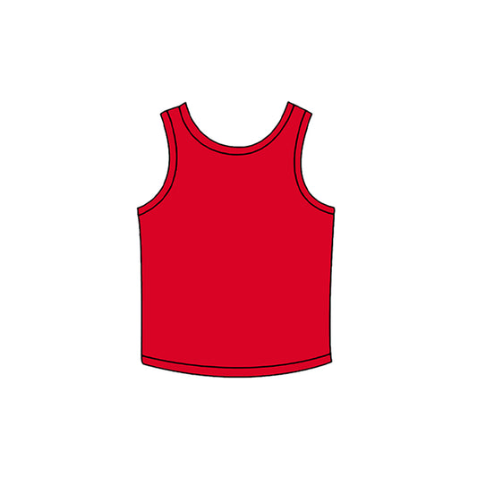 Preorder moq 5 Baby Girls Red Sleeveless Yoga Active Shirts Top