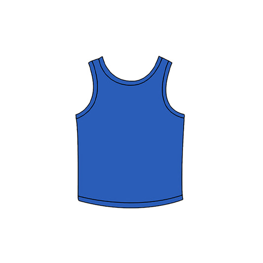 Preorder moq 5 Baby Girls Hot Blue Sleeveless Yoga Active Shirts Top