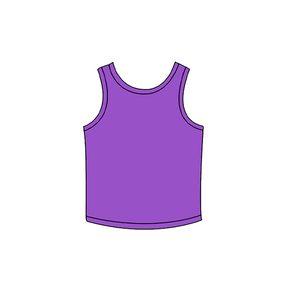 Preorder moq 5 Baby Girls Purple Sleeveless Yoga Active Shirts Top
